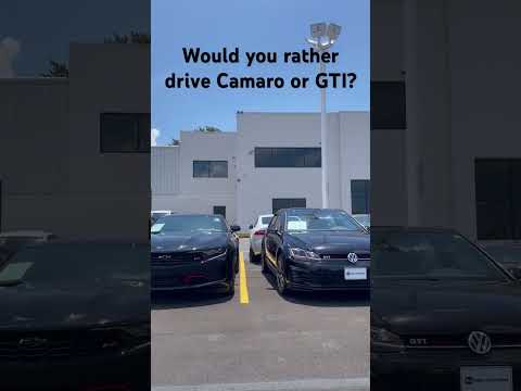 Revving engines and heart-pounding speed: Camaro or GTI? Can you make the tough choice? What is it?