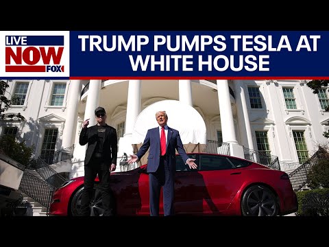 WATCH: Trump &amp; Musk showcase Tesla at White House